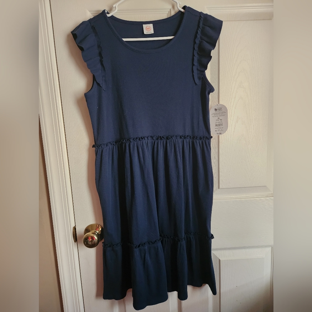 WONDER NATION NAVY DRESS SZ XL 14/16, NWT